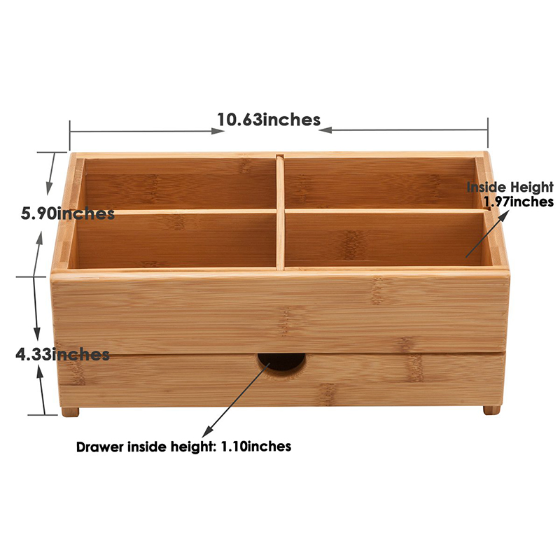 Eco-Friendly Bamboo Cosmetic Organizer for Lipstick and Jewelry
