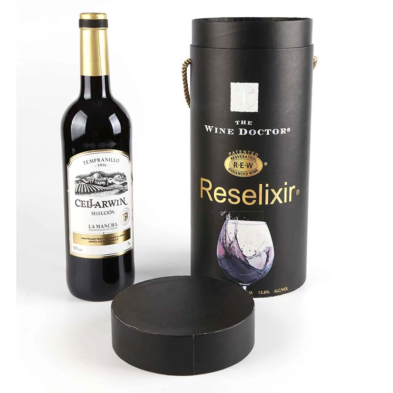 Eco-Friendly Recyclable Paper Tube for Wine Gift Packaging
