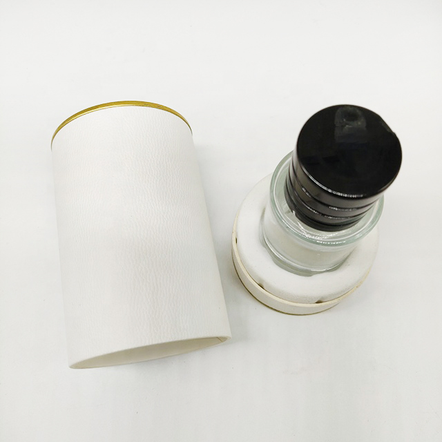 Elegant Black Cylindrical Gift Box for Perfume Storage