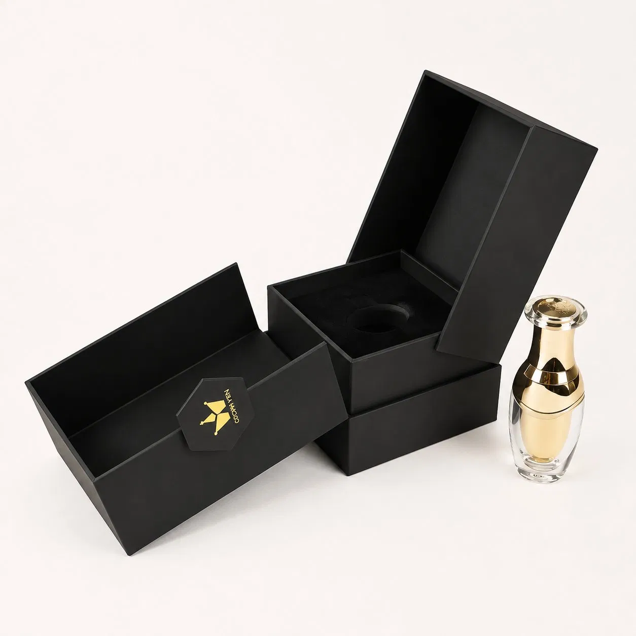 Custom Hard Cardboard Perfume Bottle Set with Cassette Packaging