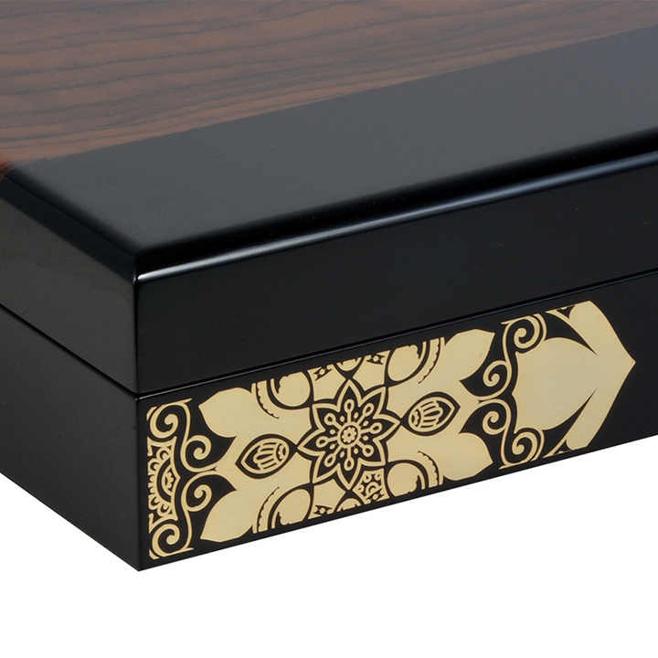 Custom Arabian Wooden Gift Box with 3 Perfume Oil Bags