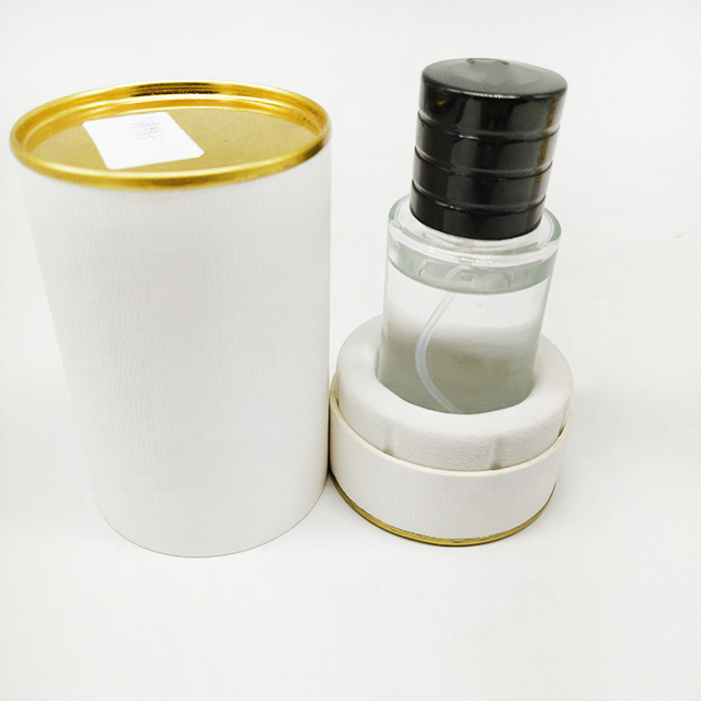 Elegant Black Cylindrical Gift Box for Perfume Storage