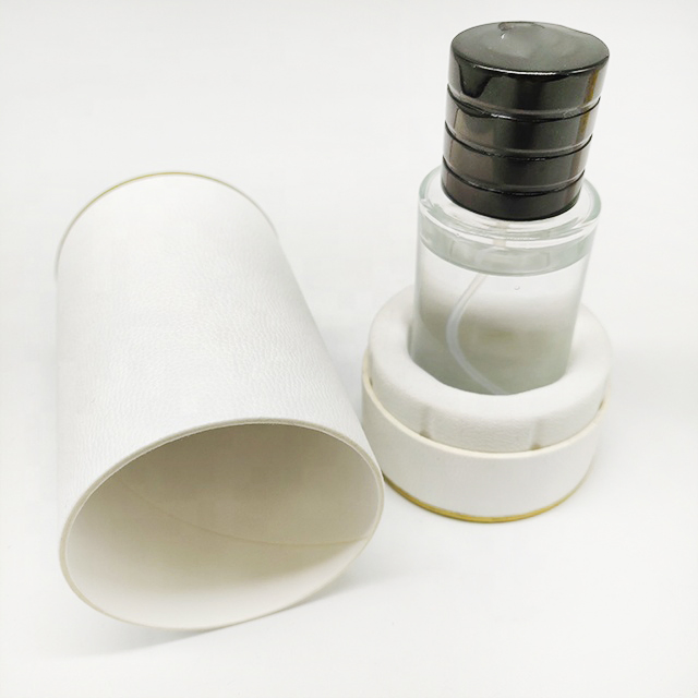 Elegant Black Cylindrical Gift Box for Perfume Storage