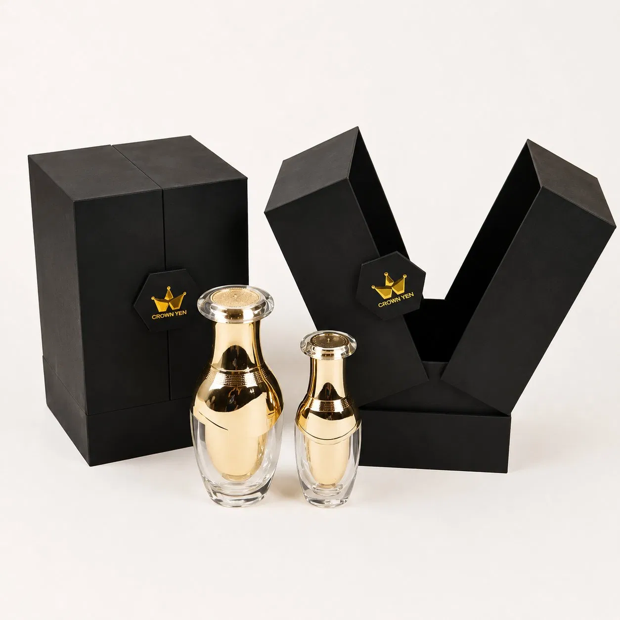 Custom Hard Cardboard Perfume Bottle Set with Cassette Packaging