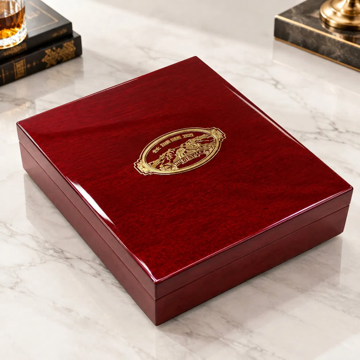 Custom Wooden Cigar Humidor Box with Premium Craftsmanship Luxury Gift Packaging for Tobacco Collection