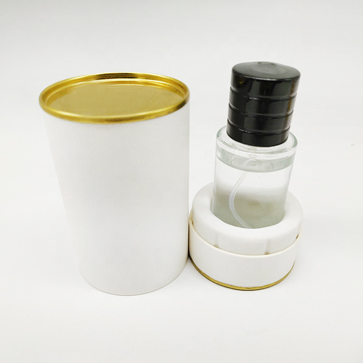 Elegant Black Cylindrical Gift Box for Perfume Storage