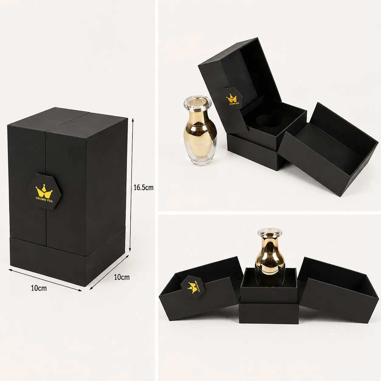 Custom Hard Cardboard Perfume Bottle Set with Cassette Packaging
